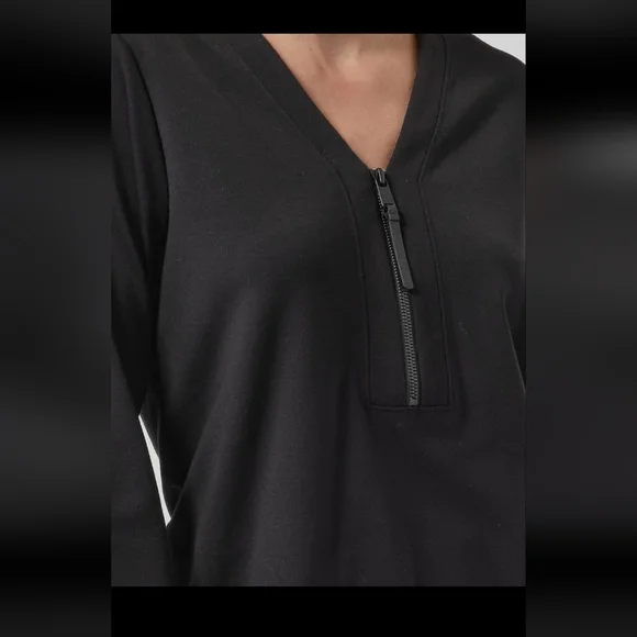 Athleta women Black Long Sleeve Top Size M - Picture 4 of 9